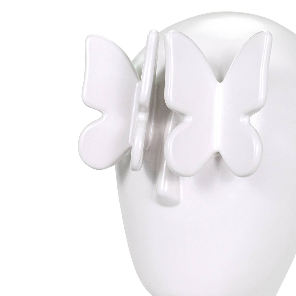 White Butterfly Sculptures - Set of 3